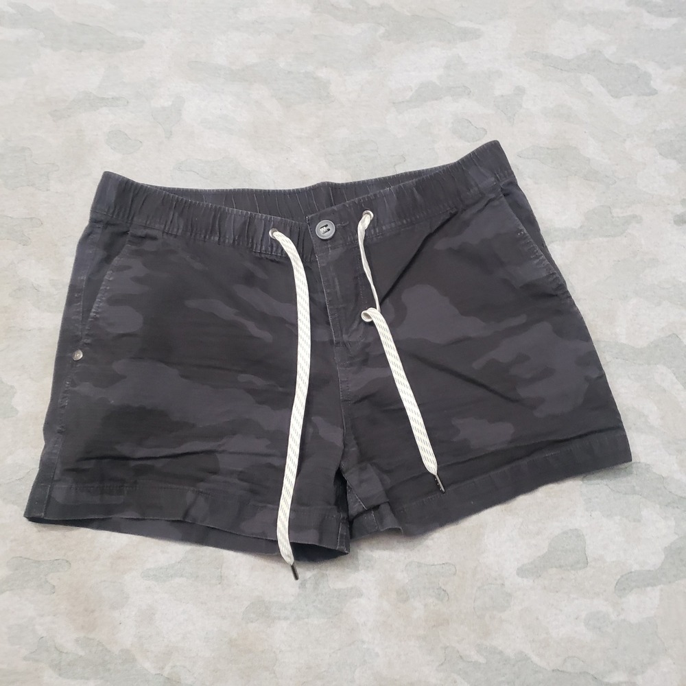 Vuori Ripstop Shorts Womens Medium Gray Camo Hiking Athletic Outdoor Trail Camp